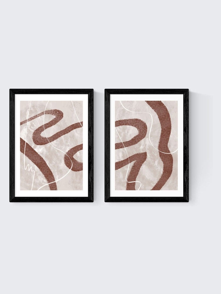 East End Prints Set of 2 Black Abstract Fuzz Wall Art Prints by 1x Gallery - Image 2 of 2 East End Prints Set of 2 Black Abstract Fuzz Wall Art Prints by 1x Gallery - Image 2 of 2