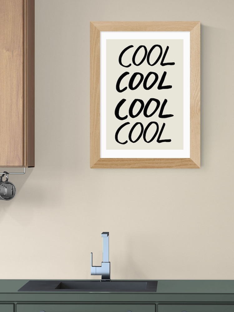 East End Prints Oak Cool Quote Wall Art Print by 1x Gallery - Image 1 of 3