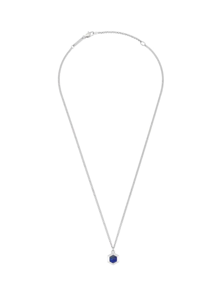Bartlett Blue Waterproof Lapis Lazuli Hexagon Curb Chain Necklace - Image 1 of 3