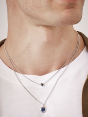Bartlett Blue Waterproof Lapis Lazuli Hexagon Curb Chain Necklace - Image 3 of 3