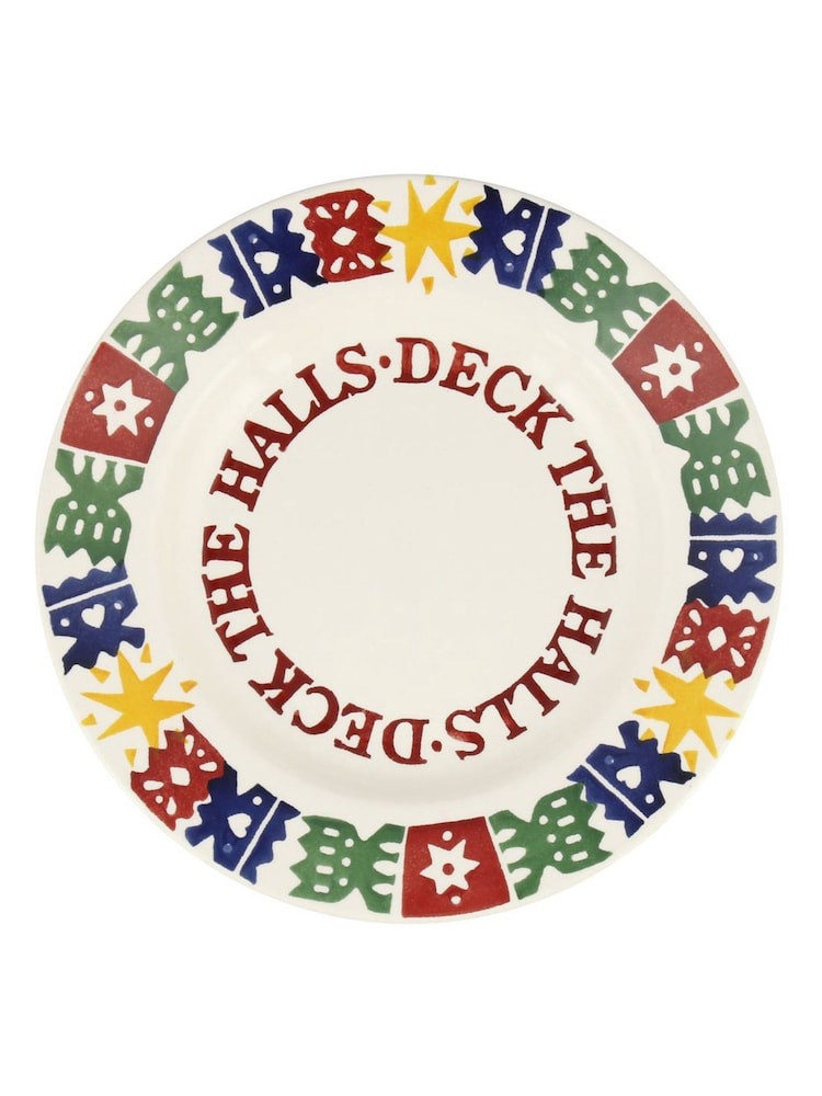 Emma Bridgewater Cream Christmas Crackers 8 1/2 Inch Side Plate - Image 1 of 1