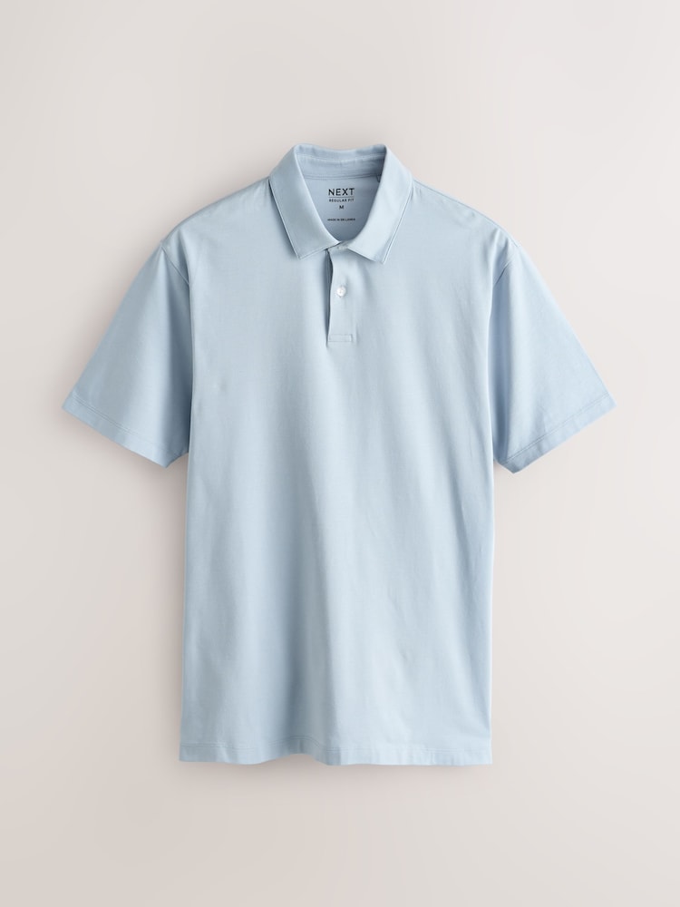 Blues Regular Fit Short Sleeve Jersey Polo Shirts 5 Pack - Image 2 of 8