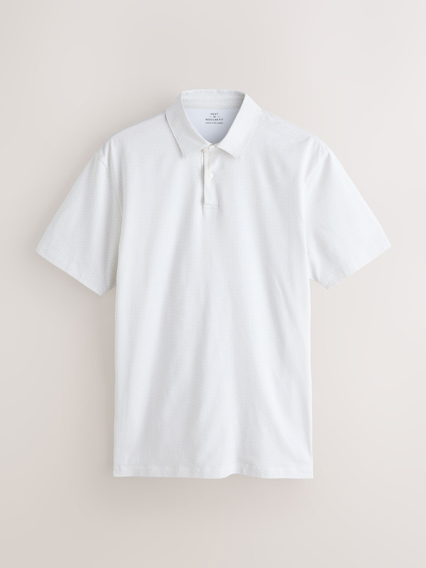 Buy Black Gold Geo Printed Motionflex Short Sleeve Jersey Polo