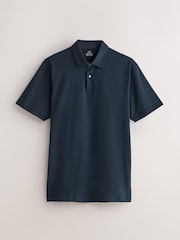 Green/Grey/Navy Plain Short Sleeve Jersey Polo Shirts 3 Pack - Image 5 of 9