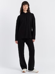 Chinti & Parker Wool Cashmere Relaxed Black Hoodie - Image 1 of 4