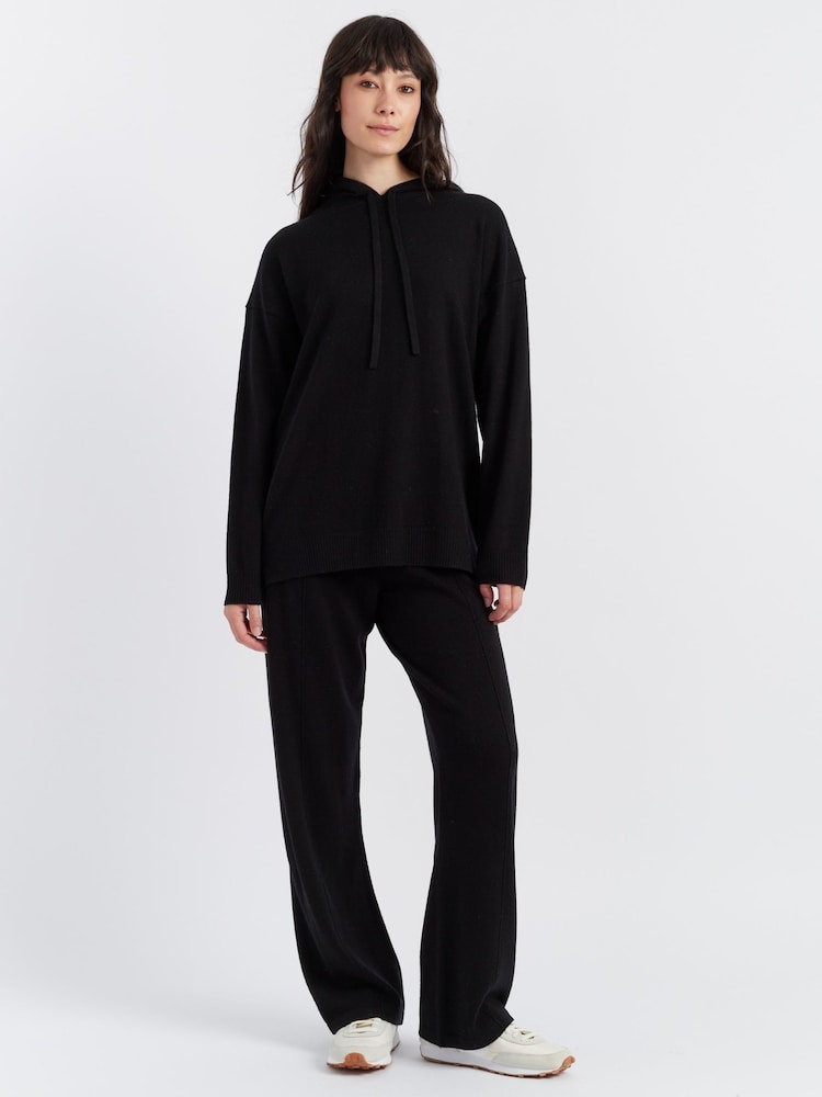 Chinti & Parker Wool Cashmere Relaxed Black Hoodie - Image 1 of 4 Chinti & Parker Wool Cashmere Relaxed Black Hoodie - Image 1 of 4