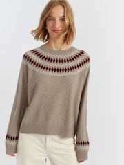 Chinti & Parker Wool Cashmere Fair Isle Pattern Sweater - Image 1 of 4