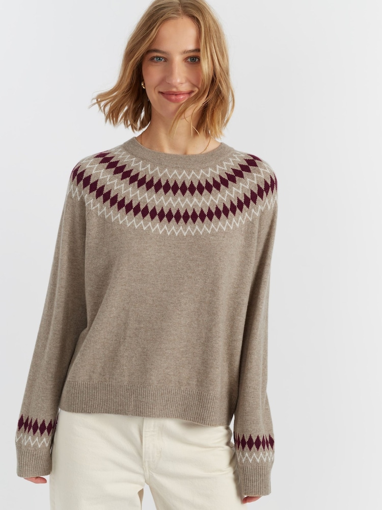 Chinti & Parker Wool Cashmere Fair Isle Pattern Sweater - Image 1 of 4 Chinti & Parker Wool Cashmere Fair Isle Pattern Sweater - Image 1 of 4