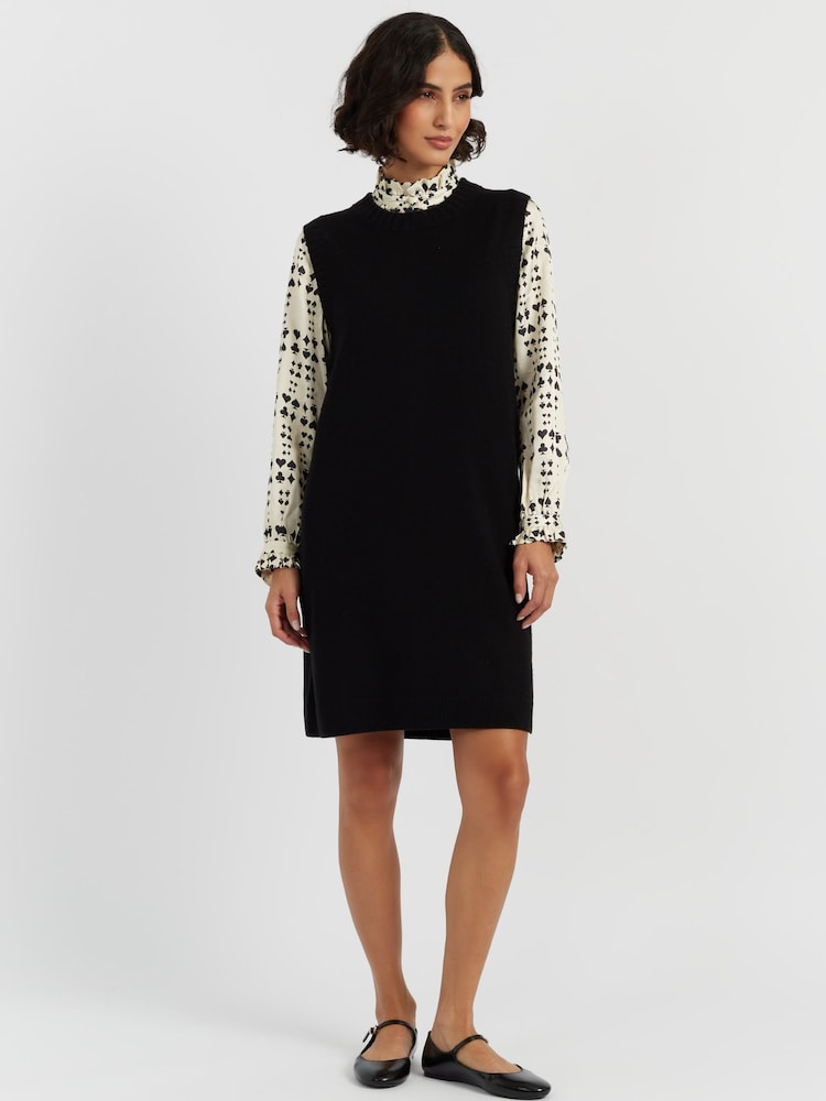 Chinti & Parker Wool Cashmere Black Mini Dress - Image 1 of 4 Chinti & Parker Wool Cashmere Black Mini Dress - Image 1 of 4