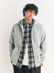 Carhartt WIP Grey Hooded Chase Zip Sweatshirt - Image 1 of 5