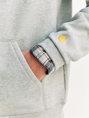 Carhartt WIP Grey Hooded Chase Zip Sweatshirt - Image 5 of 5