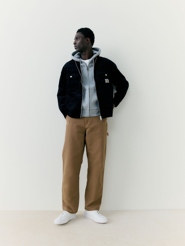 Carhartt WIP Grey Hooded Chase Zip Sweatshirt - Image 6 of 6