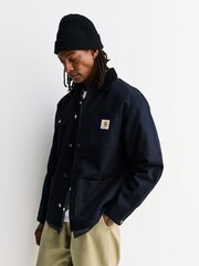 Carhartt WIP Blue Michigan Winter Coat Dearborn Canvas - Image 4 of 12
