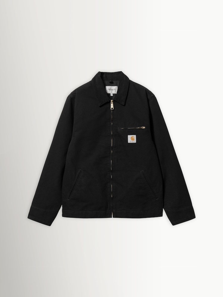 Carhartt WIP Black Detroit Jacket Dearborn Canvas - Image 1 of 3 Carhartt WIP Black Detroit Jacket Dearborn Canvas - Image 1 of 3