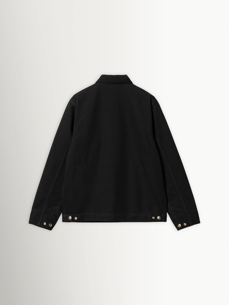 Carhartt WIP Black Detroit Jacket Dearborn Canvas - Image 2 of 3 Carhartt WIP Black Detroit Jacket Dearborn Canvas - Image 2 of 3