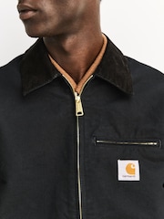 Carhartt WIP Black Detroit Jacket Dearborn Canvas - Image 5 of 8