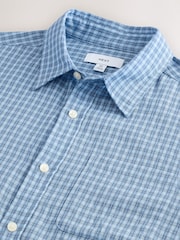 Light Blue Micro Check Long Sleeve Shirt - Image 3 of 3