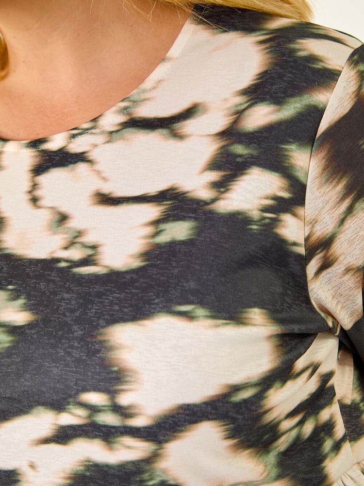 Roman Black Curve Abstract Print Midi Dress - Image 5 of 5 Roman Black Curve Abstract Print Midi Dress - Image 5 of 5
