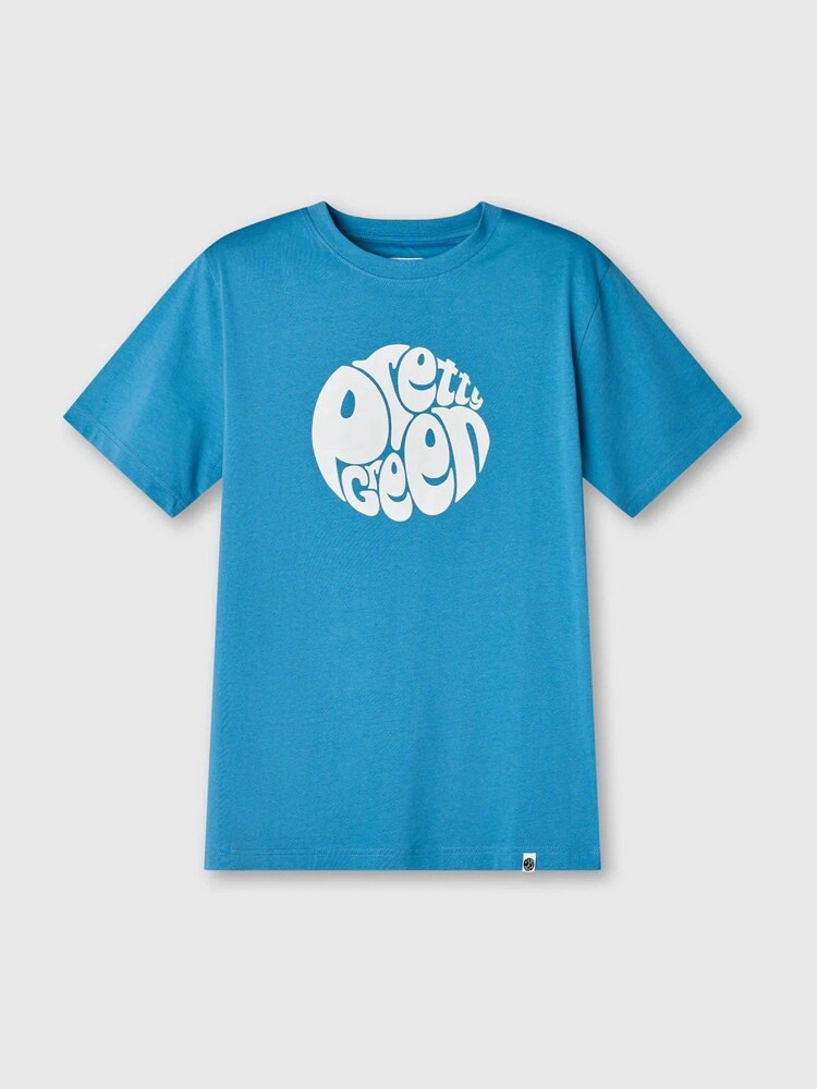 Pretty Green Blue Gillespie Logo Short Sleeve T-Shirt - Image 1 of 1