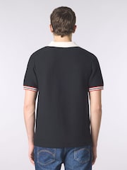 Pretty Green Black Stratosphere Knit Polo Shirt - Image 2 of 4