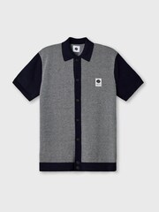Pretty Green Grey Roxy Knit Short Sleeve Shirt - Image 4 of 4