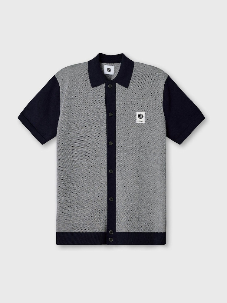 Pretty Green Grey Roxy Knit Short Sleeve Shirt - Image 4 of 4