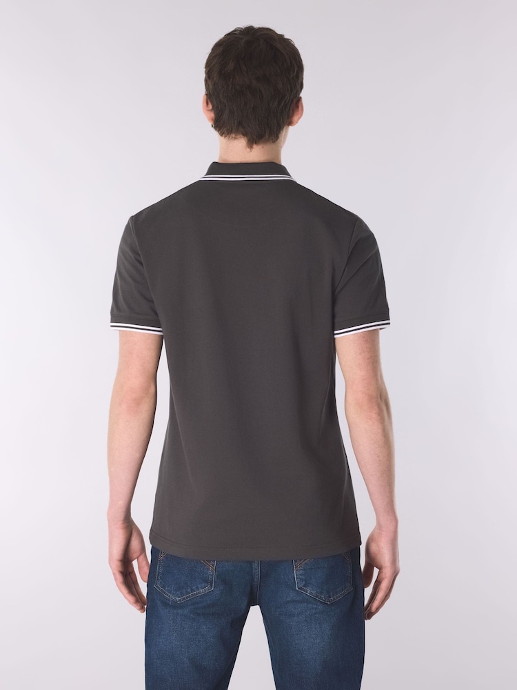 Pretty Green Grey Rayner Short Sleeve Polo Shirt - Image 2 of 4