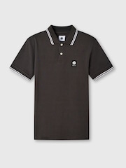 Pretty Green Grey Rayner Short Sleeve Polo Shirt - Image 4 of 4