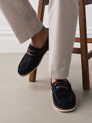 أزرق داكن - Woven Boat Shoes - Image 2 of 7