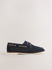 أزرق داكن - Woven Boat Shoes - Image 4 of 7