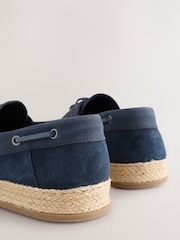 Blue Jute Wrap Suede Boat Shoes - Image 5 of 7