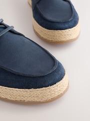 Blue Jute Wrap Suede Boat Shoes - Image 6 of 7