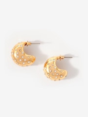 Mint Velvet Gold Tone Crystal Statement Earrings - Image 3 of 5