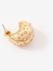 Mint Velvet Gold Tone Crystal Statement Earrings - Image 5 of 5
