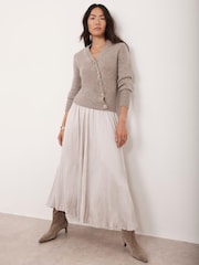 Mint Velvet Natural Asymmetric Detail Cardigan - Image 5 of 8