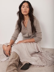 Mint Velvet Natural Asymmetric Detail Cardigan - Image 6 of 8