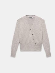 Mint Velvet Natural Asymmetric Detail Cardigan - Image 7 of 8