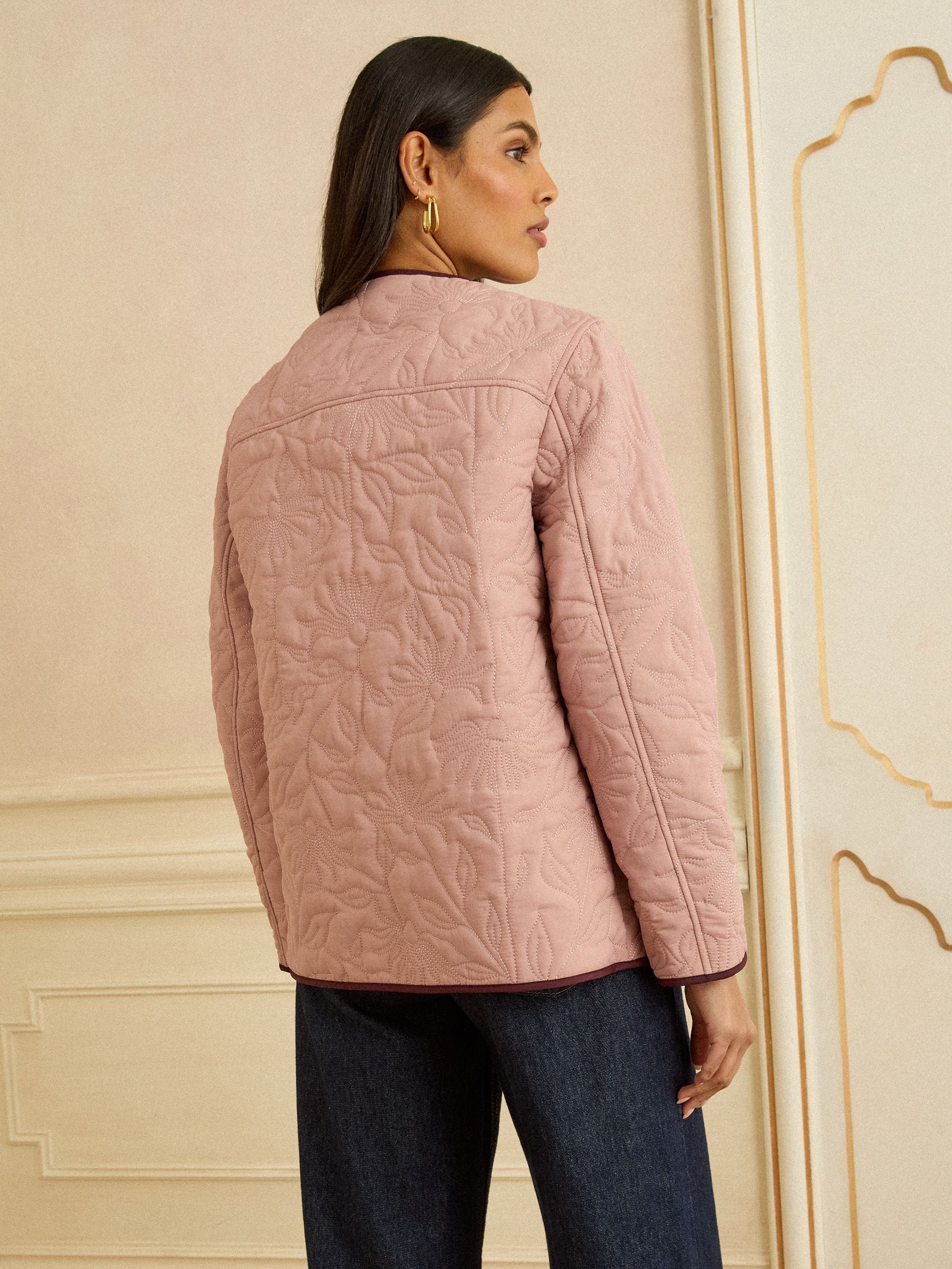 ジャケット・アウター rosymonster warmyflower quilting blanket Buy Love & Roses Pink Quilted Floral Jacket from the Next UK