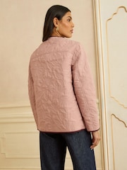 Love & Roses Pink Quilted Floral Jacket - Image 2 of 4