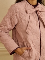 Love & Roses Pink Quilted Floral Jacket - Image 4 of 4