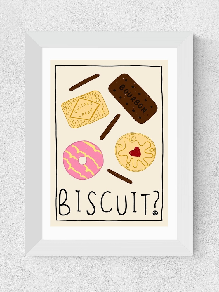 East End Prints White Biscuit Wall Art Print by Amber May Art - Image 2 of 3 East End Prints White Biscuit Wall Art Print by Amber May Art - Image 2 of 3