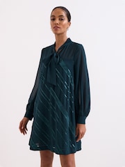 Phase Eight Blue Sonali Satin Dress - Image 1 of 6