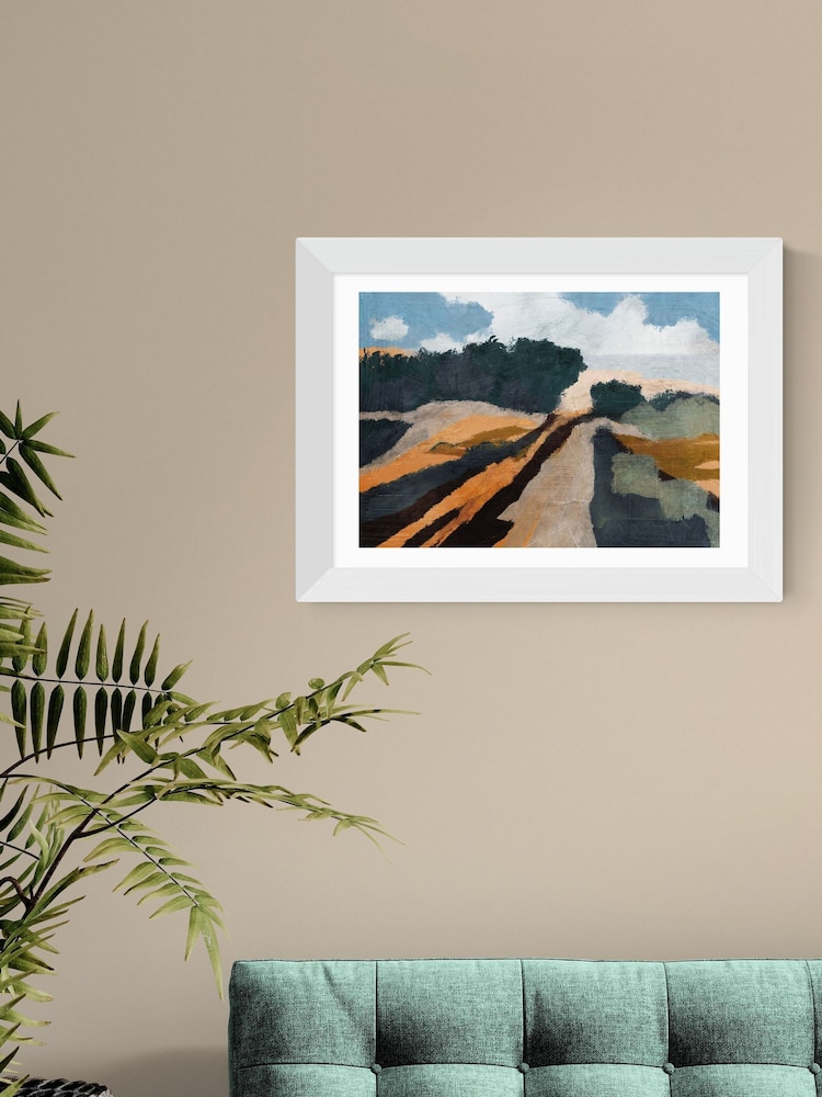 East End Prints White Trevessa Wall Art Print by Dan Hobday - Image 1 of 3