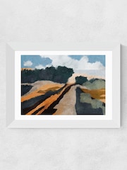 East End Prints White Trevessa Wall Art Print by Dan Hobday - Image 2 of 3