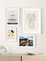 East End Prints White Trevessa Wall Art Print by Dan Hobday - Image 3 of 3