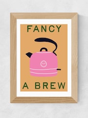 East End Prints Oak Fancy a Brew Wall Art Print by Emmy Lupin Studio - Image 2 of 3