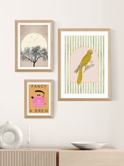 East End Prints Oak Fancy a Brew Wall Art Print by Emmy Lupin Studio - Image 3 of 3