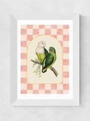East End Prints White Check Out These Lovebirds Wall Art Print by Oh Fine Art - Image 1 of 3