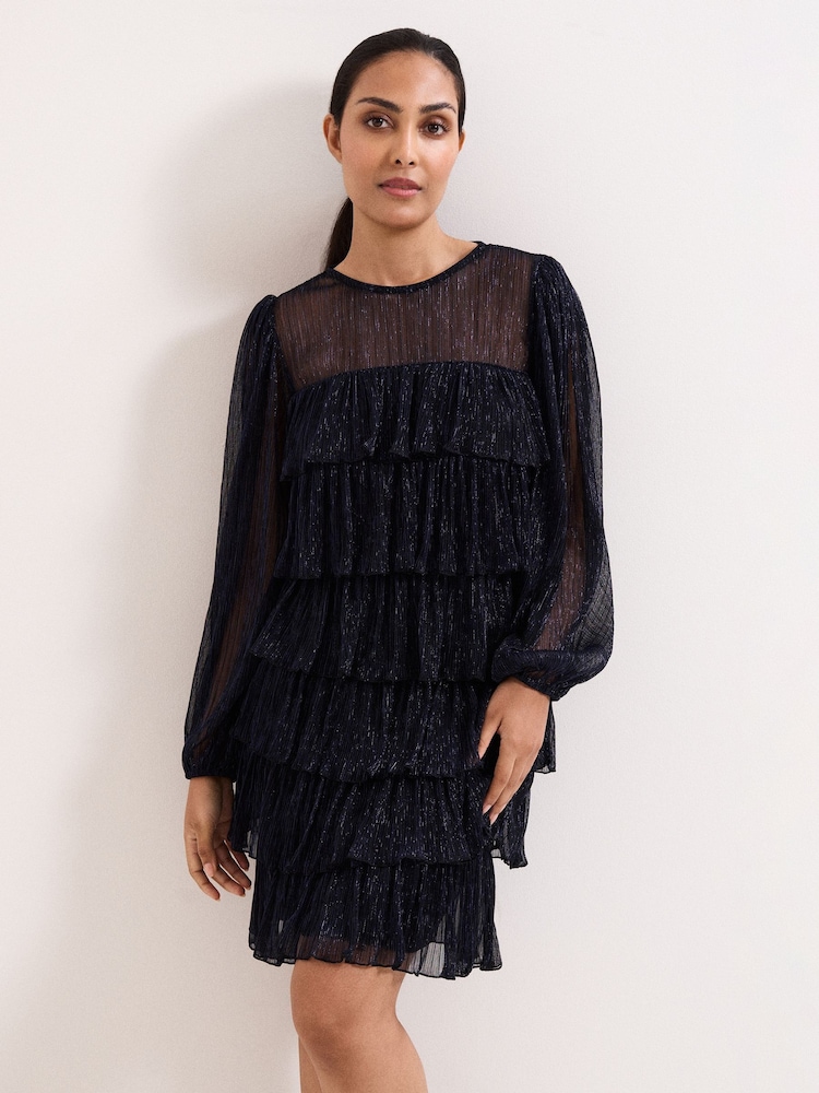 Phase Eight Blue Petite Nika Dress - Image 1 of 6