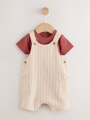 بني مقلم - طقم أوفرول وبدلة منسوجة (0 أشهر - 2 سنوات) - Image 1 of 8